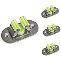 Meiyijia Organizador de Pared para trapeadores escobas-Colgador Escobas Autoadhesivo + Instalación de perforación-304…